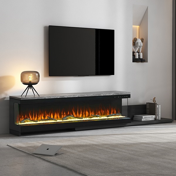 3V 60 inch 3 side fireplace