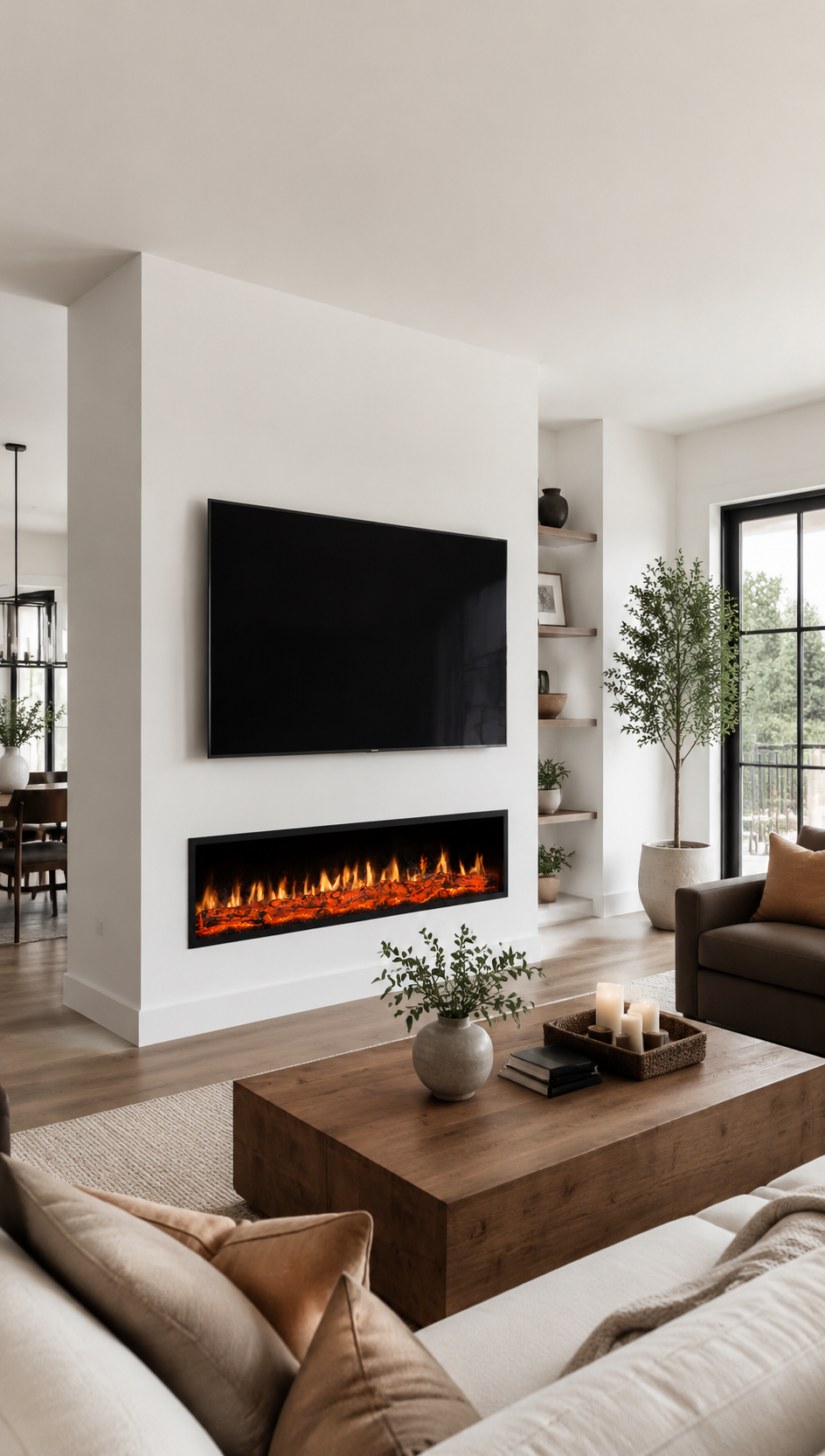 Linear Electric Fireplace Desi