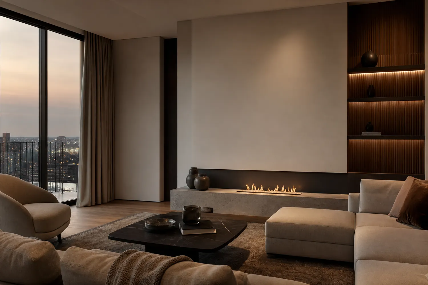 Apartment TV Wall Fireplace